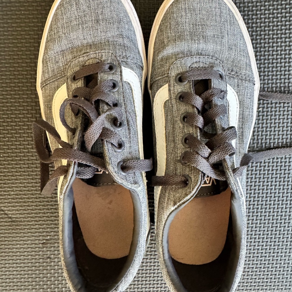 Vans Gray and White Sneakers Comfortable and Trendy